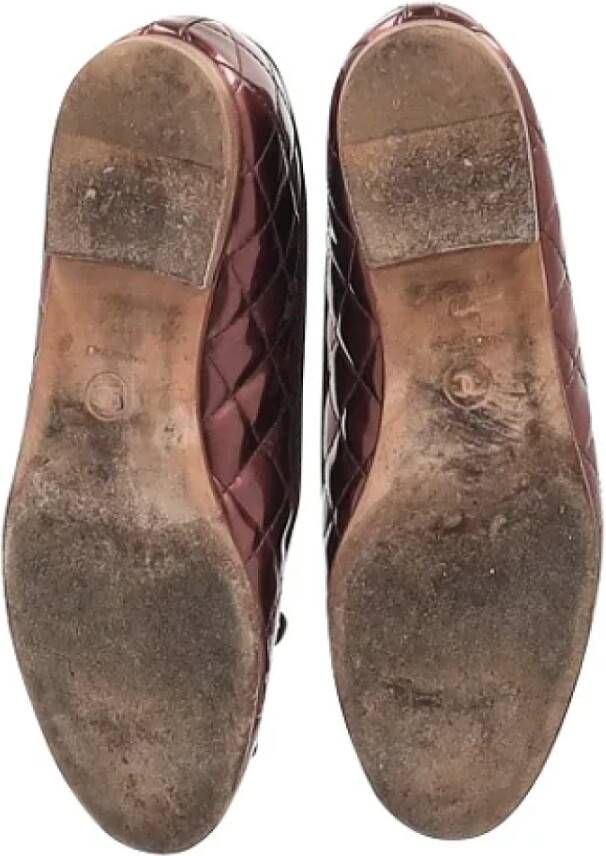 Chanel Vintage Pre-owned Leather flats Red Dames