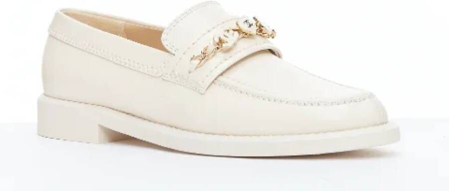 Chanel Vintage Pre-owned Leather flats White Dames