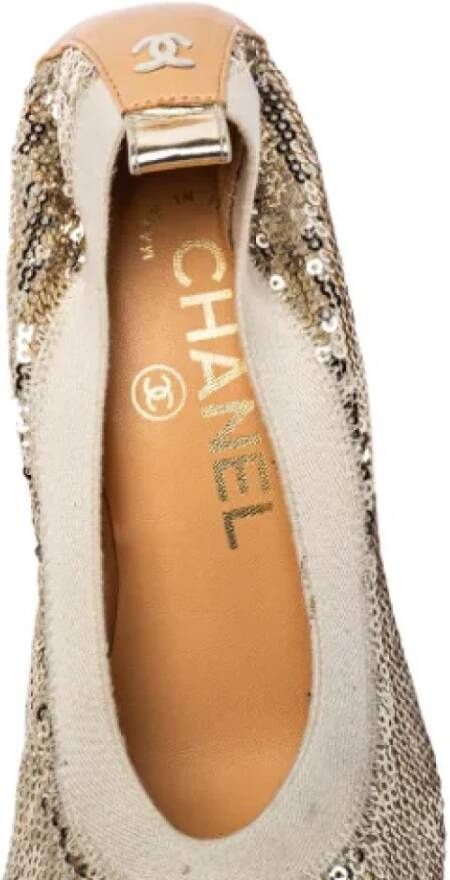 Chanel Vintage Pre-owned Leather heels Beige Dames