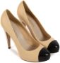 Chanel Vintage Pre-owned Leather heels Beige Dames - Thumbnail 3