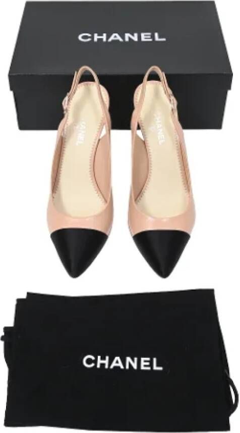 Chanel Vintage Pre-owned Leather heels Beige Dames
