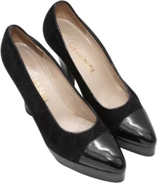 Chanel Vintage Pre-owned Leather heels Black Dames