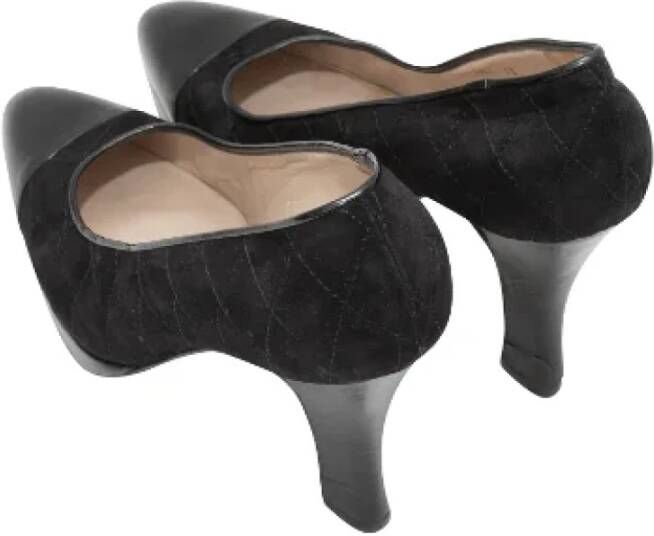 Chanel Vintage Pre-owned Leather heels Black Dames