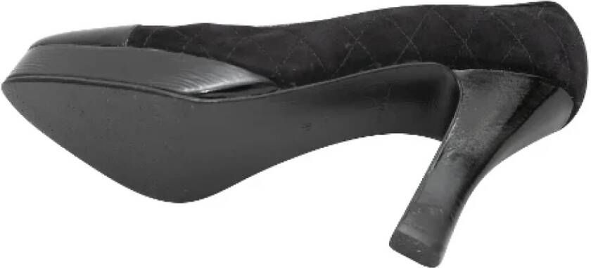 Chanel Vintage Pre-owned Leather heels Black Dames