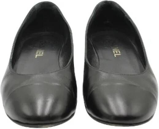 Chanel Vintage Pre-owned Leather heels Black Dames