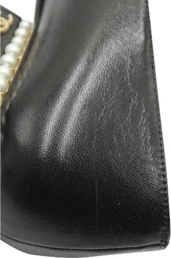 Chanel Vintage Pre-owned Leather heels Black Dames