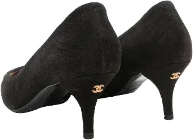 Chanel Vintage Pre-owned Leather heels Black Dames