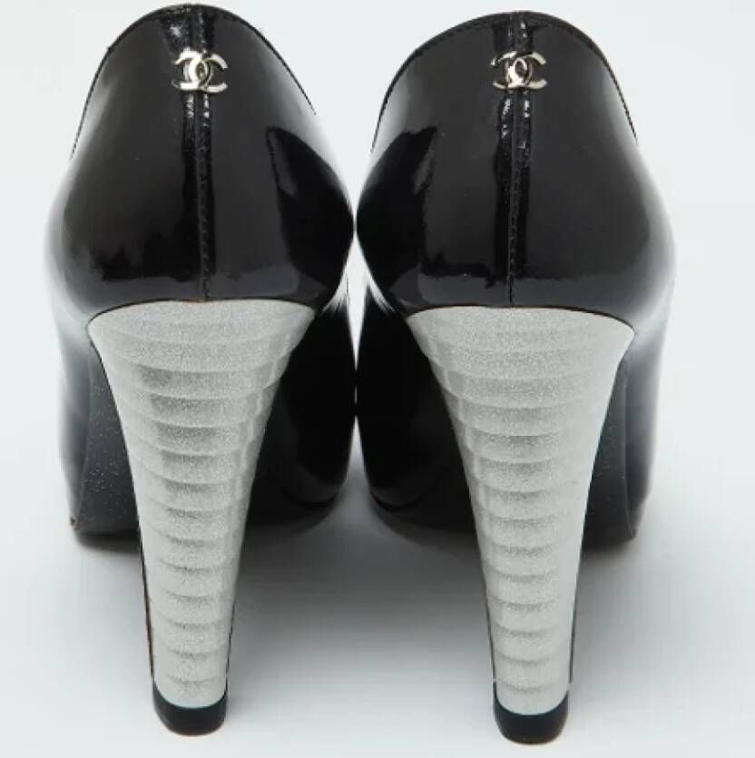 Chanel Vintage Pre-owned Leather heels Black Dames