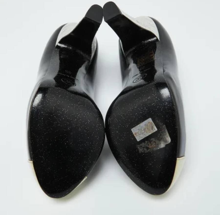 Chanel Vintage Pre-owned Leather heels Black Dames