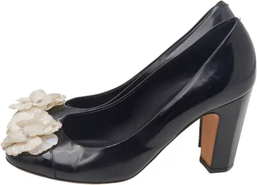 Chanel Vintage Pre-owned Leather heels Black Dames