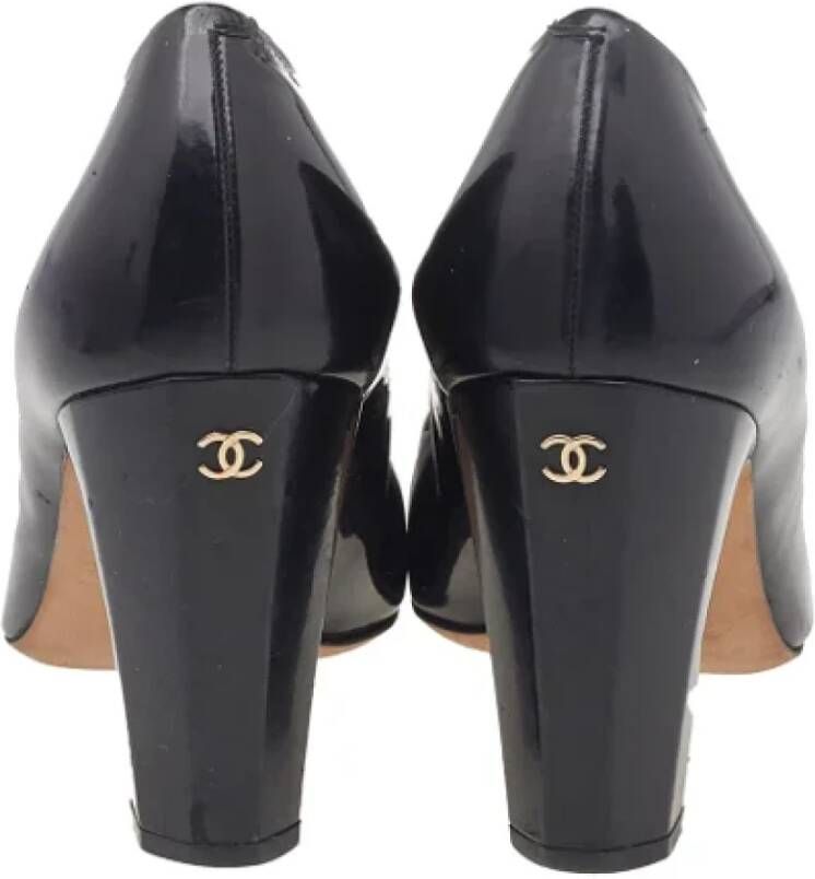 Chanel Vintage Pre-owned Leather heels Black Dames