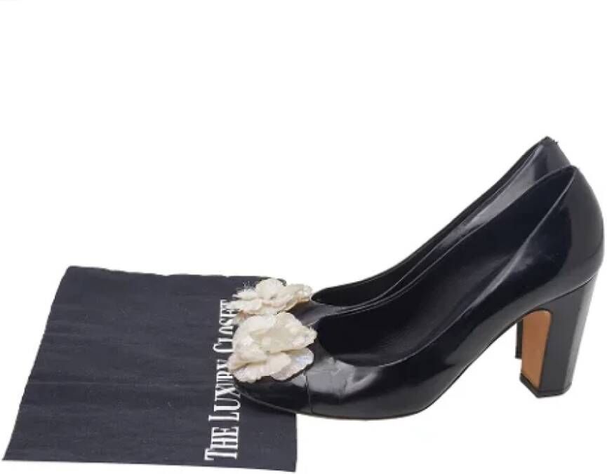 Chanel Vintage Pre-owned Leather heels Black Dames