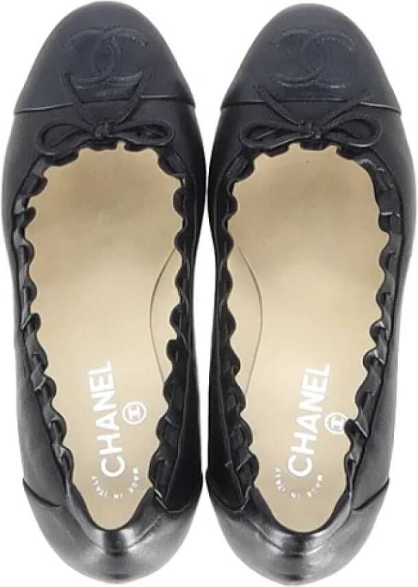 Chanel Vintage Pre-owned Leather heels Black Dames