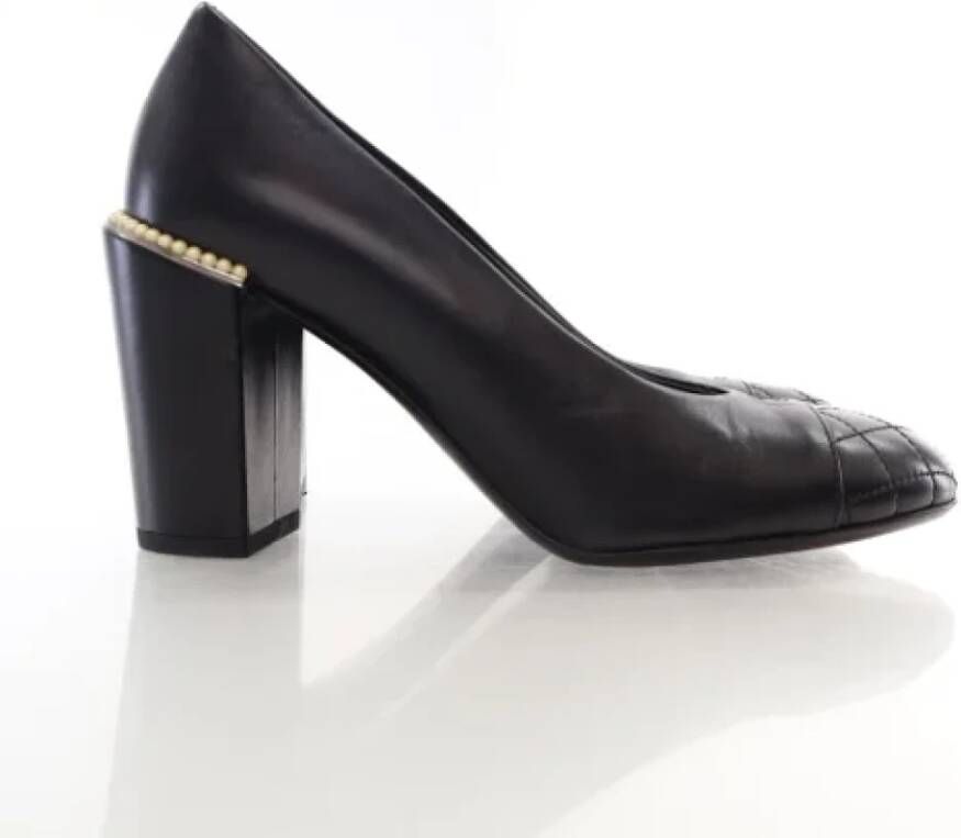 Chanel Vintage Pre-owned Leather heels Black Dames