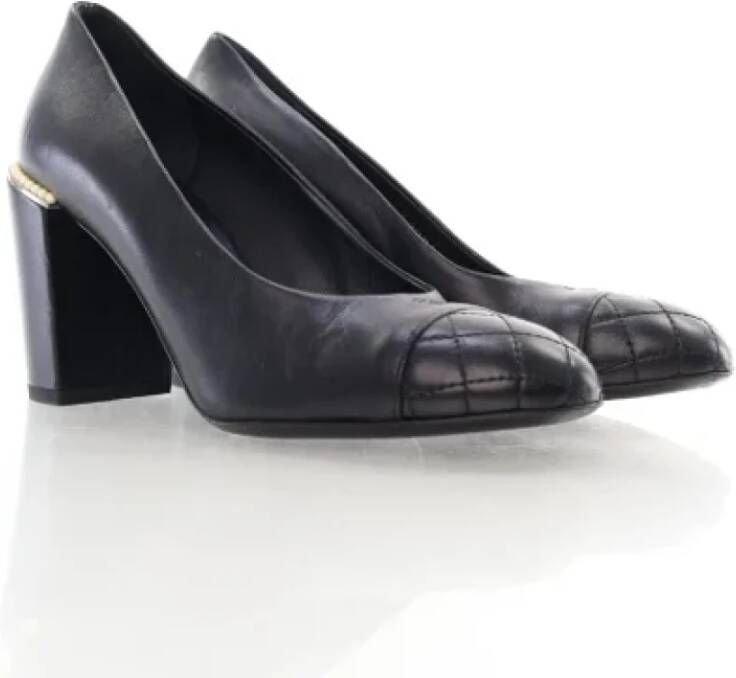 Chanel Vintage Pre-owned Leather heels Black Dames