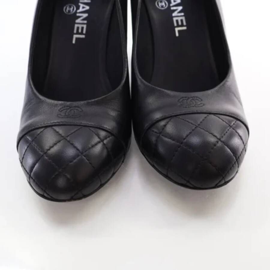 Chanel Vintage Pre-owned Leather heels Black Dames