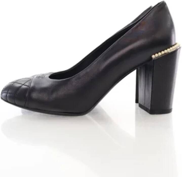 Chanel Vintage Pre-owned Leather heels Black Dames