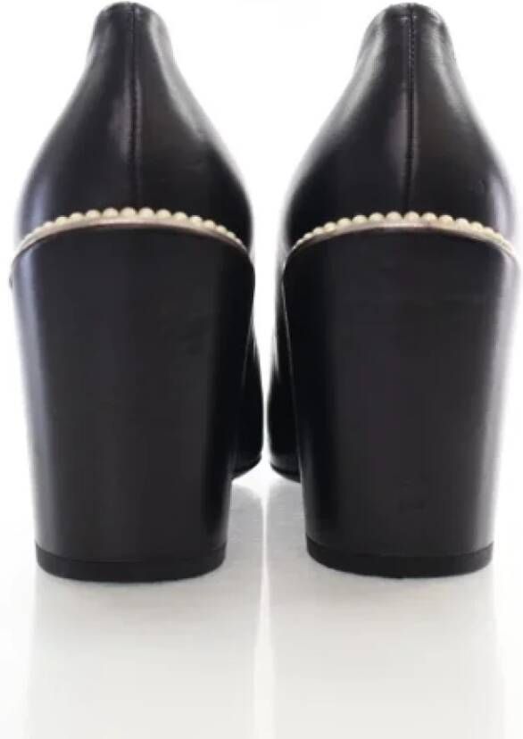 Chanel Vintage Pre-owned Leather heels Black Dames