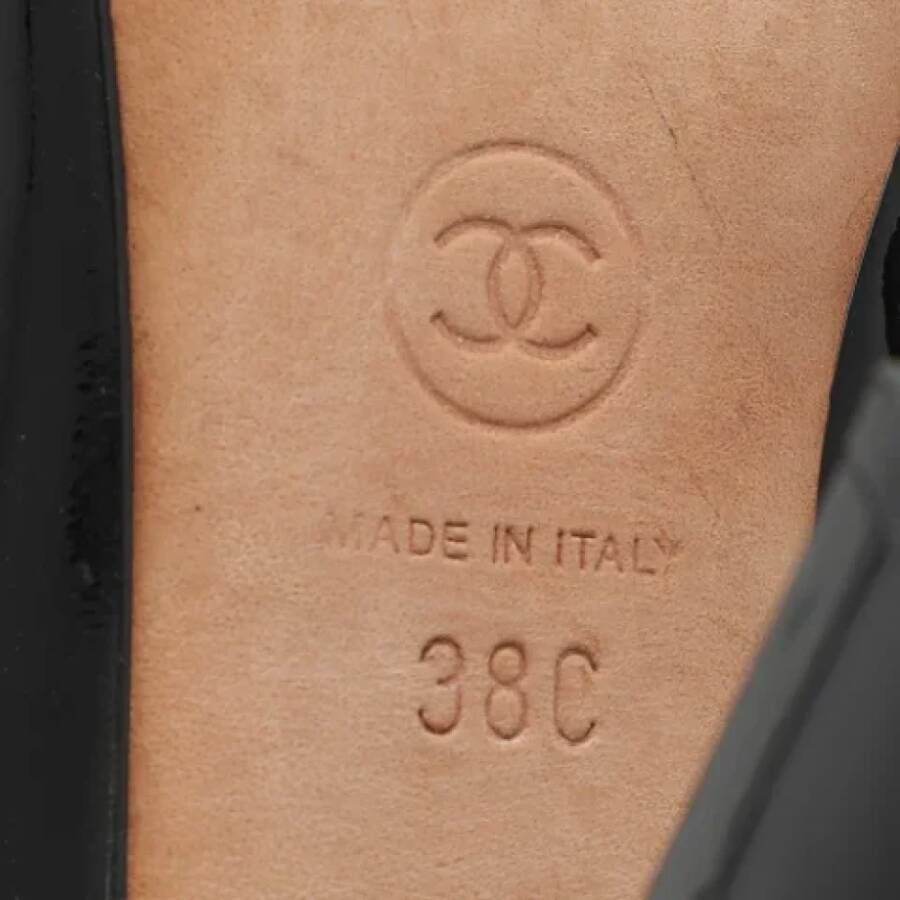 Chanel Vintage Pre-owned Leather heels Black Dames