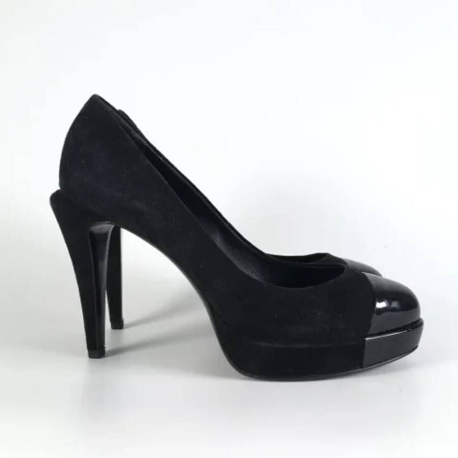 Chanel Vintage Pre-owned Leather heels Black Dames