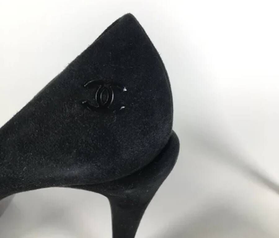 Chanel Vintage Pre-owned Leather heels Black Dames