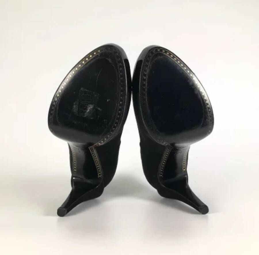 Chanel Vintage Pre-owned Leather heels Black Dames