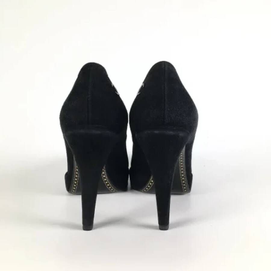 Chanel Vintage Pre-owned Leather heels Black Dames