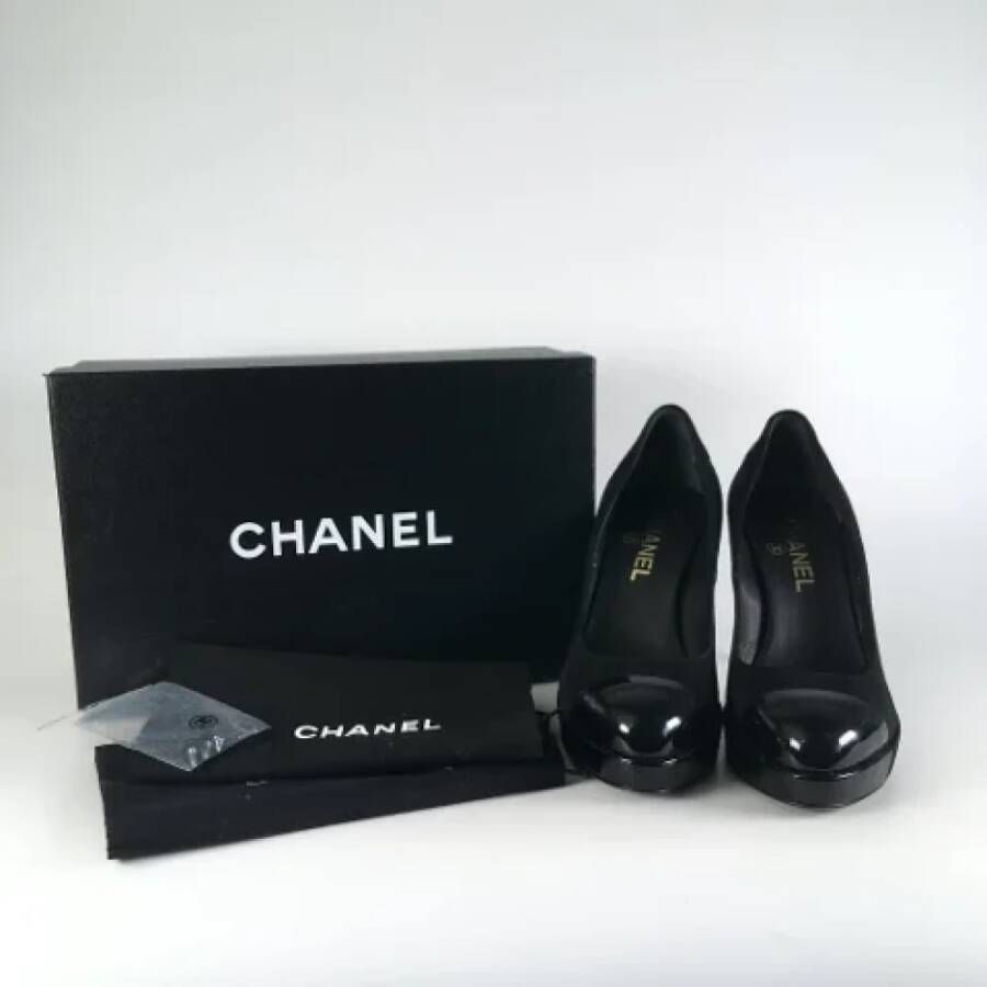 Chanel Vintage Pre-owned Leather heels Black Dames