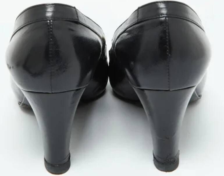 Chanel Vintage Pre-owned Leather heels Black Dames