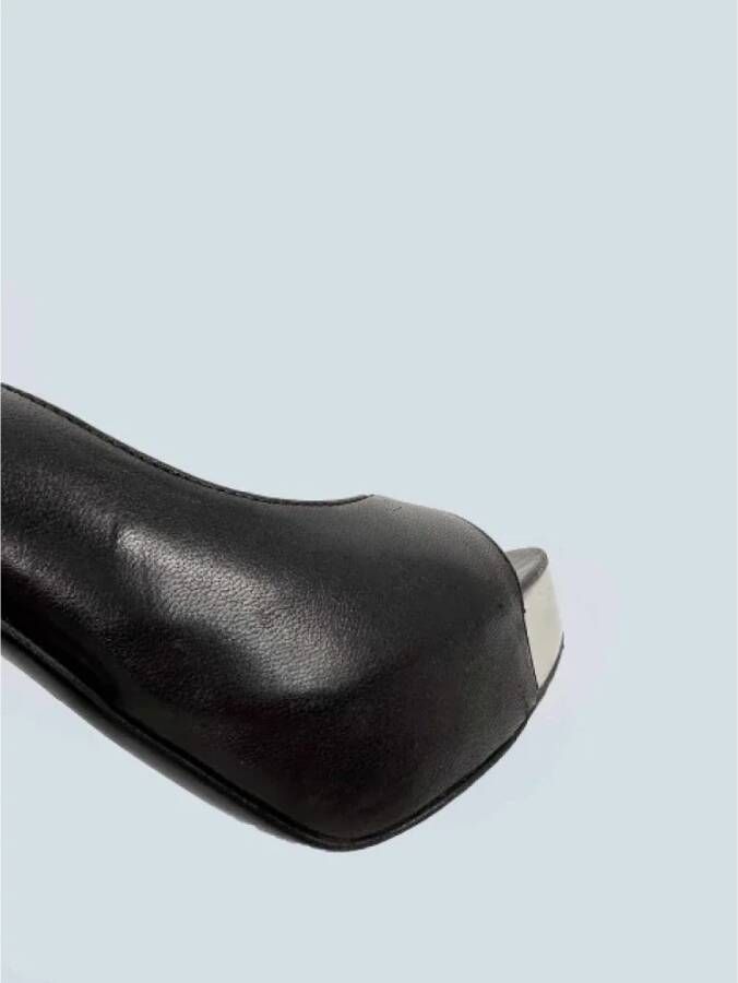 Chanel Vintage Pre-owned Leather heels Black Dames