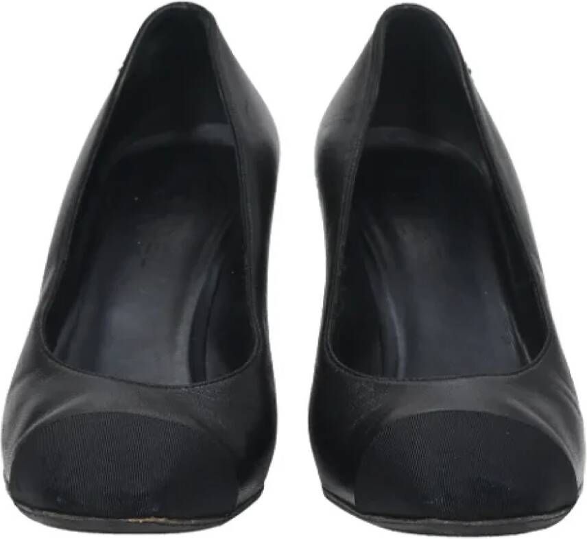 Chanel Vintage Pre-owned Leather heels Black Dames