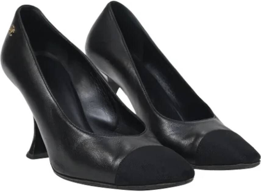 Chanel Vintage Pre-owned Leather heels Black Dames