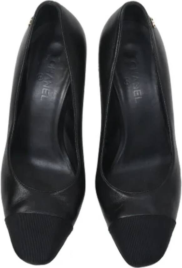 Chanel Vintage Pre-owned Leather heels Black Dames