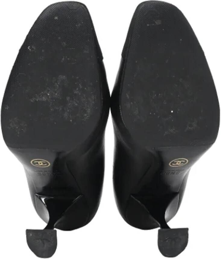 Chanel Vintage Pre-owned Leather heels Black Dames