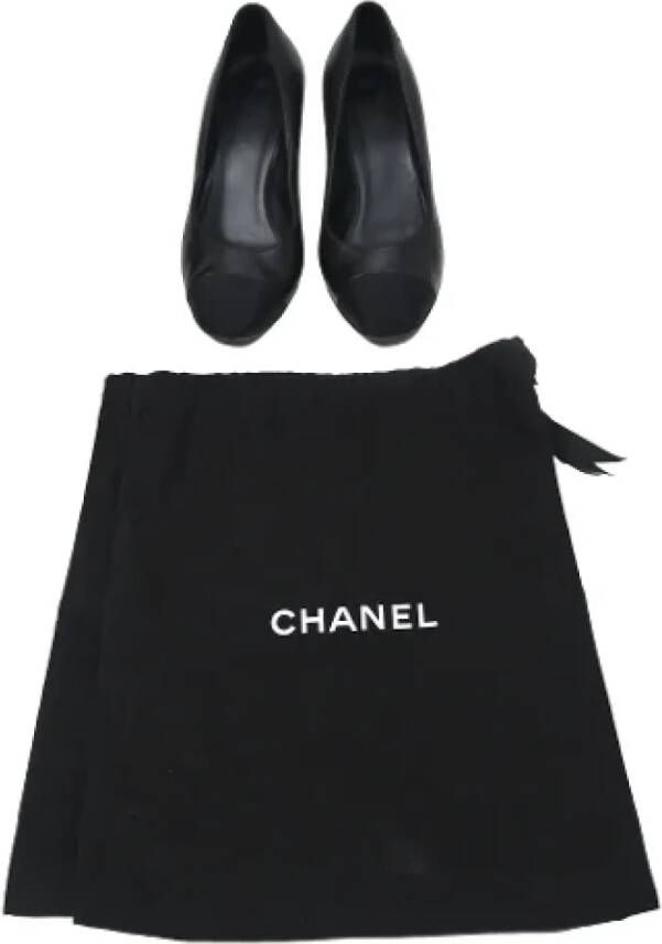 Chanel Vintage Pre-owned Leather heels Black Dames