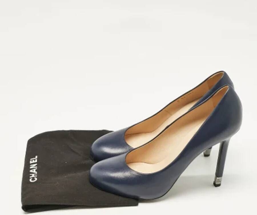 Chanel Vintage Pre-owned Leather heels Black Dames