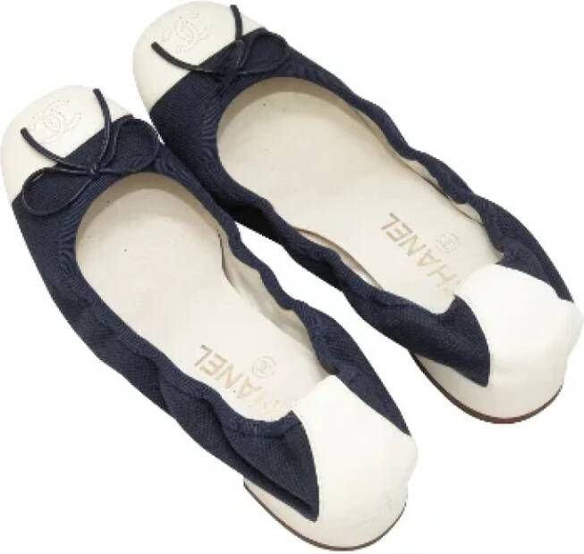 Chanel Vintage Pre-owned Leather heels Blue Dames