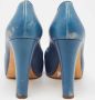 Chanel Vintage Pre-owned Leather heels Blue Dames - Thumbnail 5