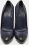 Chanel Vintage Pre-owned Leather heels Blue Dames - Thumbnail 2