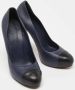 Chanel Vintage Pre-owned Leather heels Blue Dames - Thumbnail 3