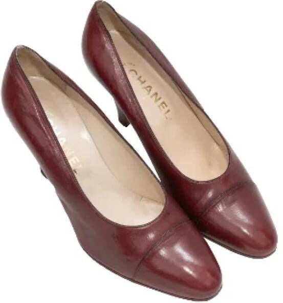 Chanel Vintage Pre-owned Leather heels Brown Dames