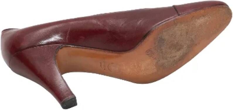 Chanel Vintage Pre-owned Leather heels Brown Dames