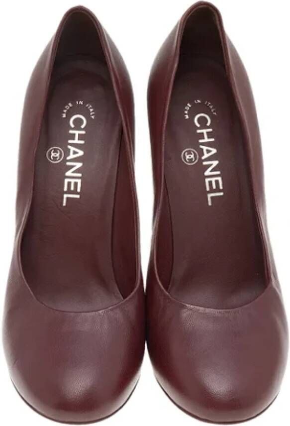 Chanel Vintage Pre-owned Leather heels Brown Dames
