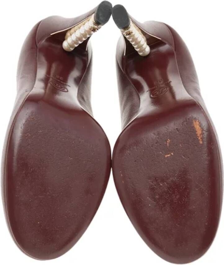 Chanel Vintage Pre-owned Leather heels Brown Dames