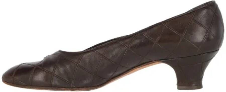 Chanel Vintage Pre-owned Leather heels Brown Dames