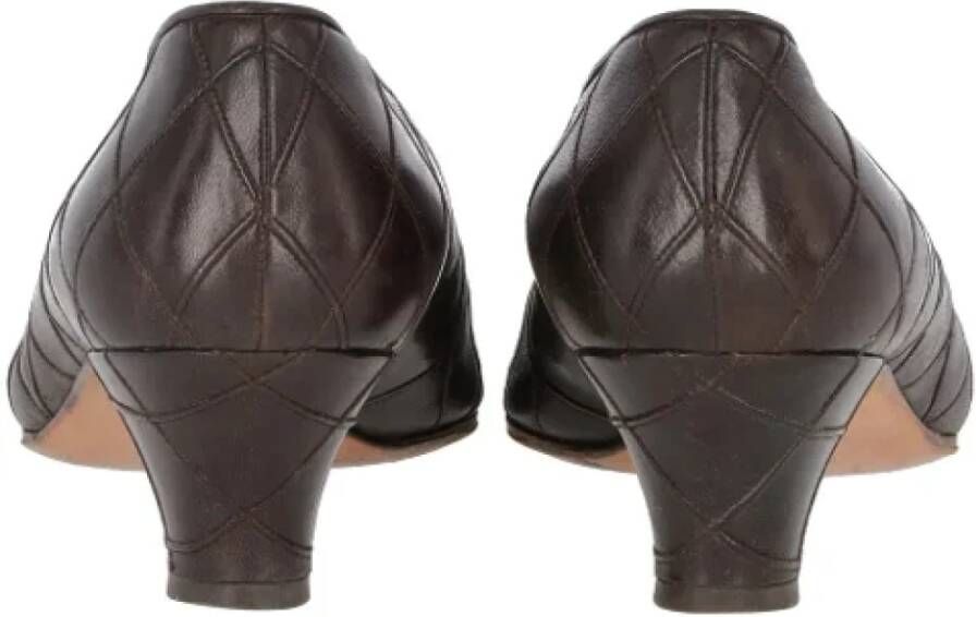 Chanel Vintage Pre-owned Leather heels Brown Dames