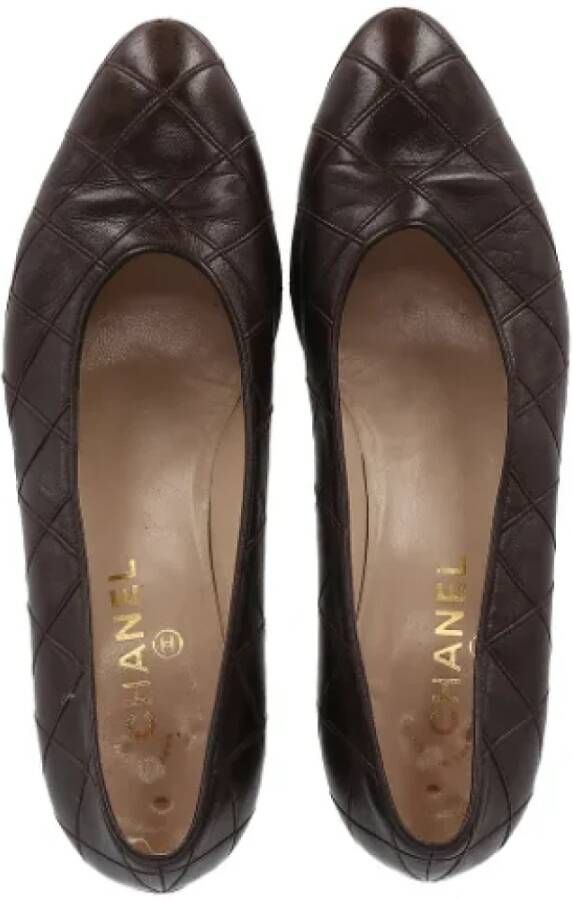 Chanel Vintage Pre-owned Leather heels Brown Dames