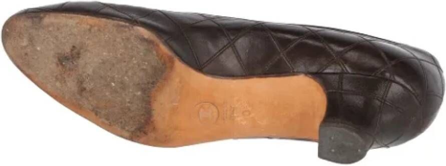Chanel Vintage Pre-owned Leather heels Brown Dames