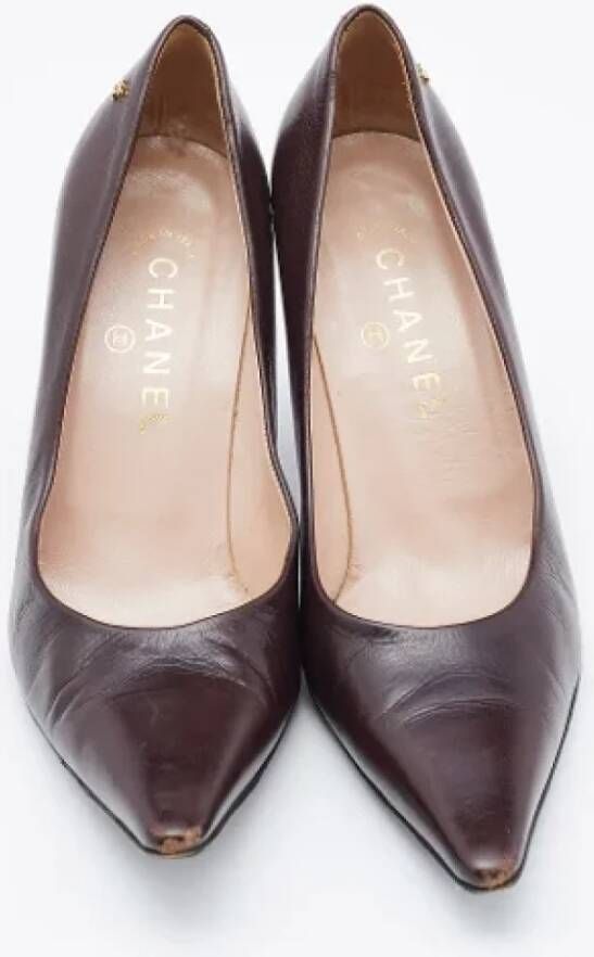 Chanel Vintage Pre-owned Leather heels Brown Dames