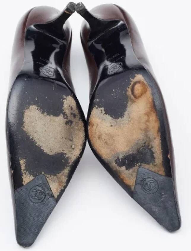 Chanel Vintage Pre-owned Leather heels Brown Dames